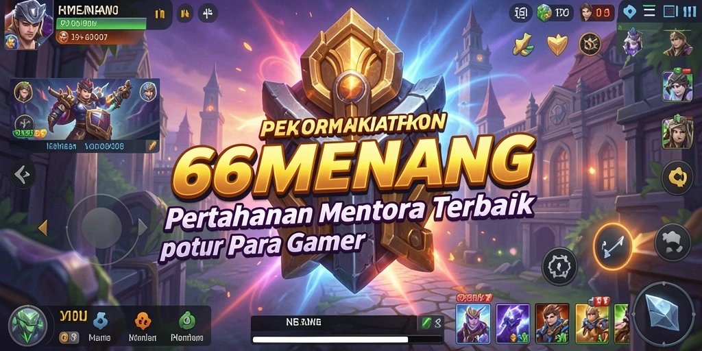 Screenshot gameplay menakjubkan dari 66MENANG yang menunjukkan strategi pertahanan menara.