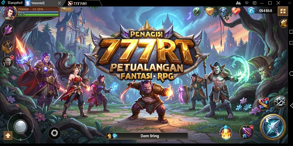 Screenshot gameplay <strong>777RT</strong> dengan aksi pertempuran yang mendebarkan.