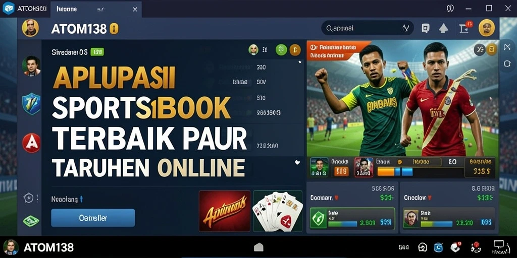 Screenshot ATOM138 menampilkan fitur taruhan olahraga yang menarik.