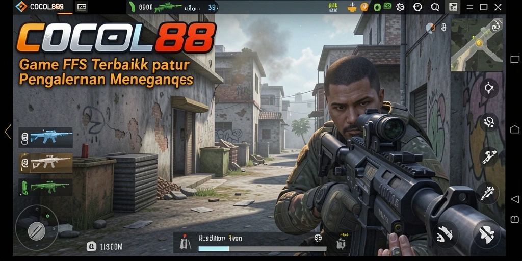 Tampilan gameplay intens dalam COCOL88 dengan aksi tembak-menembak yang mendebarkan.