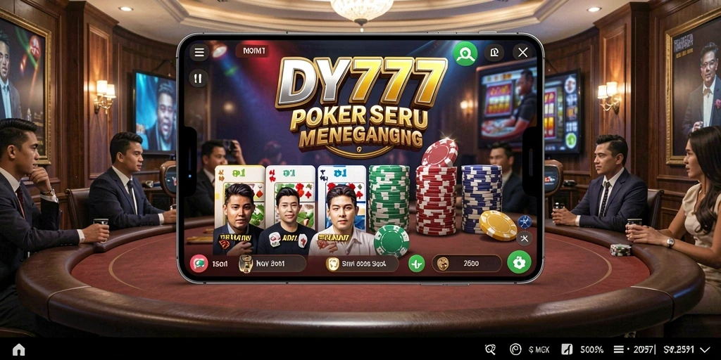 Tampilan gameplay Poker yang seru dan menarik di DY777.