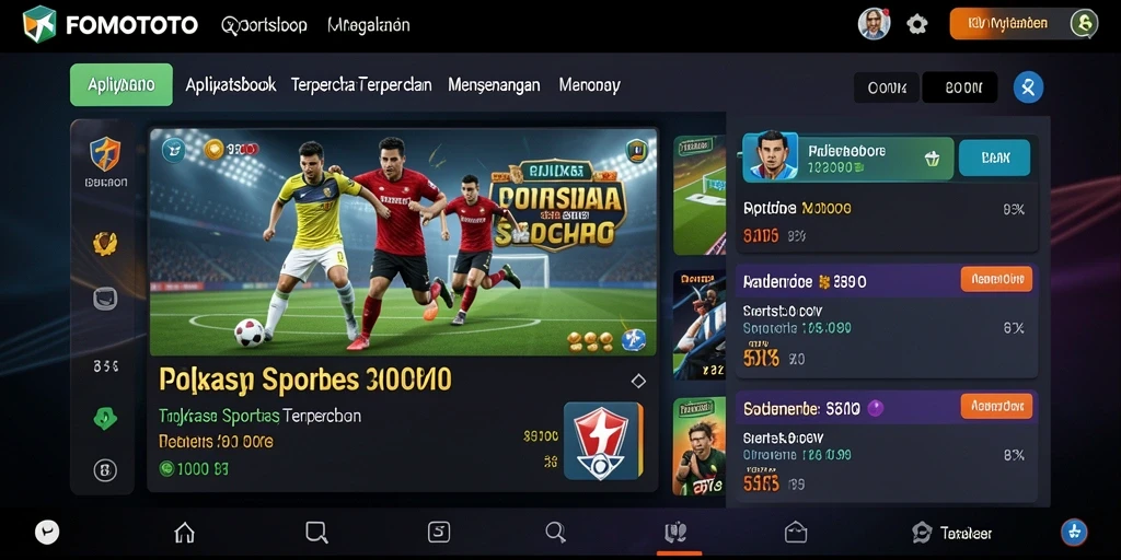 Screenshot gameplay FOMOTOTO yang menampilkan taruhan olahraga yang menarik.