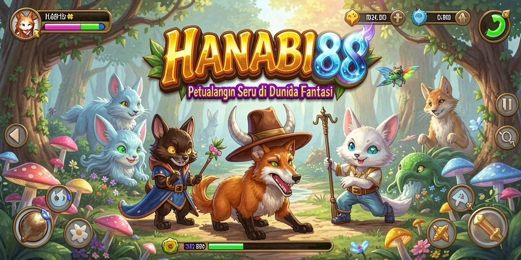 Tangkapan layar utama HANABI88 menampilkan aksi seru dalam gameplay RPG.