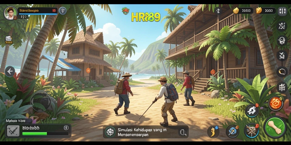 Screenshot dari gameplay <strong>HR89</strong> yang menunjukkan dunia simulasi yang alami.