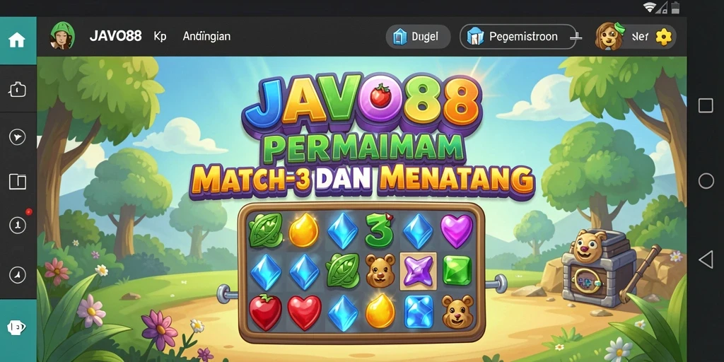 Tangkapan layar utama dari gameplay <strong>JAVO88</strong> yang penuh warna.