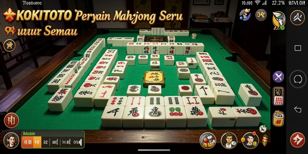 Tangkapan layar gameplay KOKITOTO yang menampilkan keseruan permainan Mahjong.