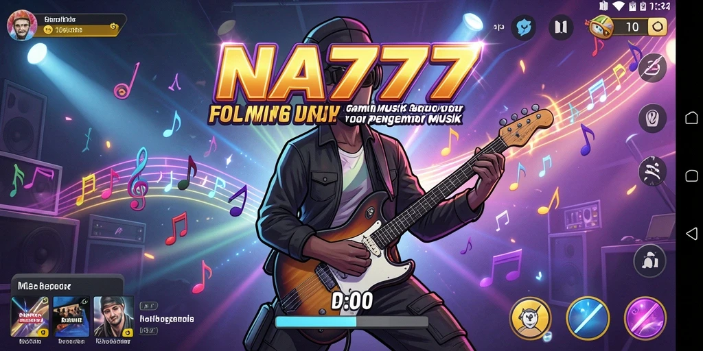 Tampilan gameplay NA777 menampilkan keseruan bermain musik.