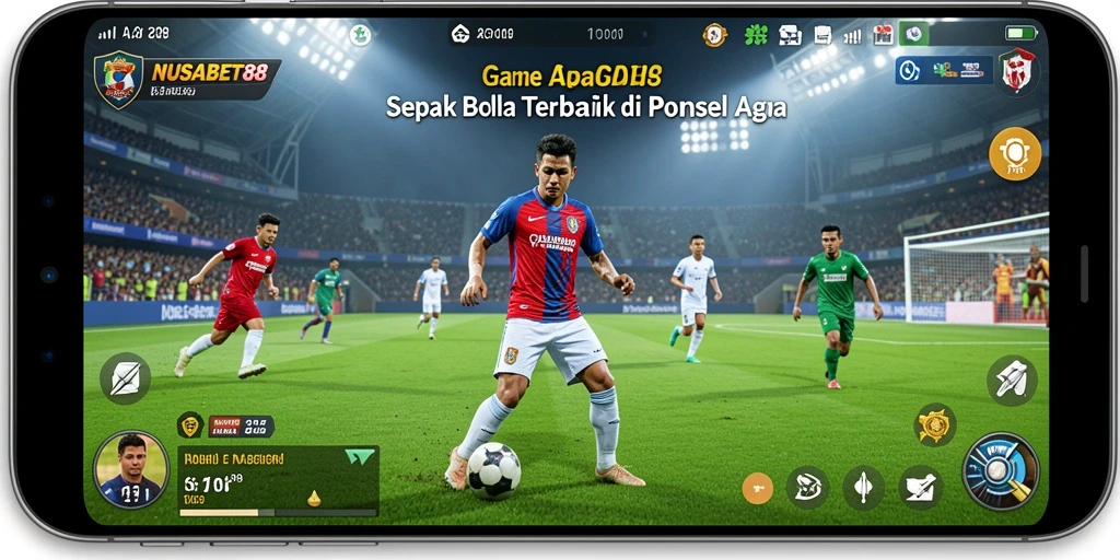 Screenshot gameplay NUSABET88 yang menunjukkan pertandingan sepak bola seru.