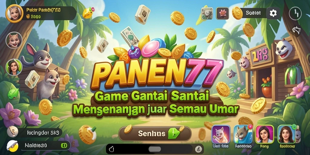 Tampilan gameplay <strong>PANEN77</strong> menunjukkan keseruan panen tanaman yang memikat.