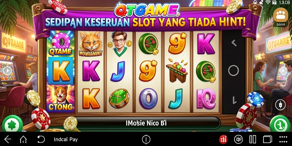 Tampilan gameplay di QTGAME yang menarik dan mendebarkan.