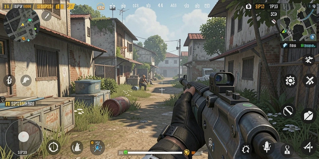 Tampilan gameplay intens dalam SIP33 dengan aksi tembak-menembak yang mendebarkan.