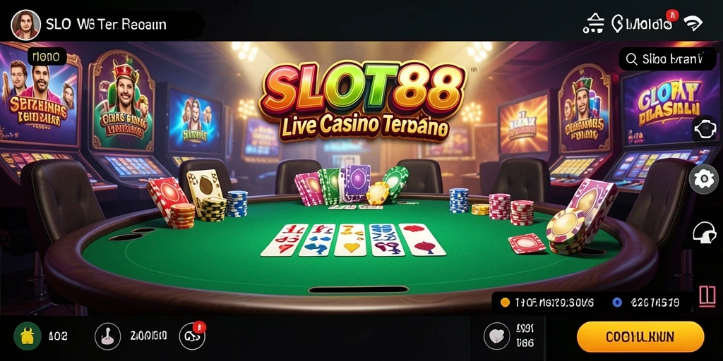 Tampilan gameplay Live Casino yang seru dan interaktif di SLOT88.