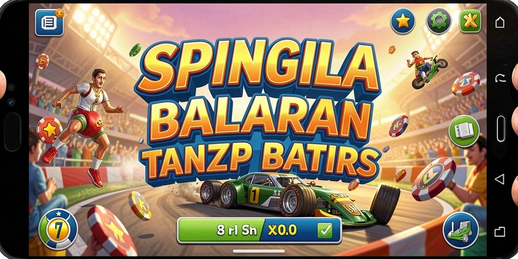 Tampilan gameplay SPINGILA yang menegangkan dalam balapan cepat.