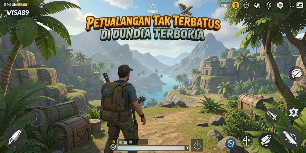 Gameplay seru di dunia terbuka VISA89 yang menakjubkan.